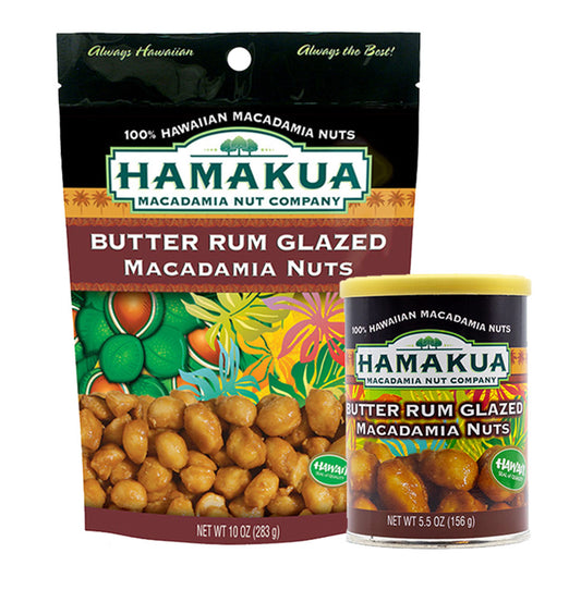 Butter Rum Glazed Macadamia Nuts