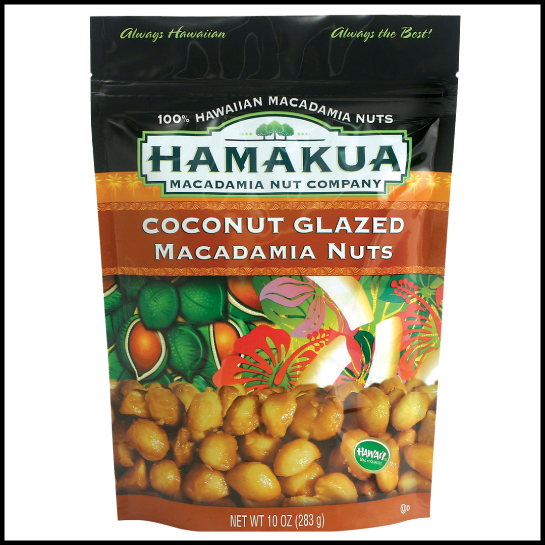 10oz Coconut Glaze Macadamia Nut Pouch