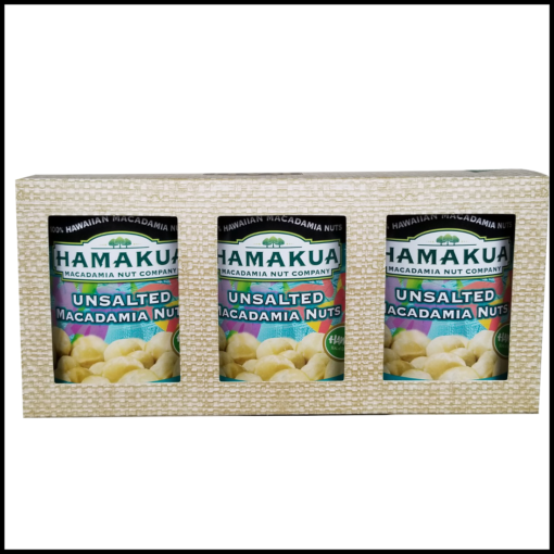 Unsalted Macadamia Nut 3-Can Gift Set